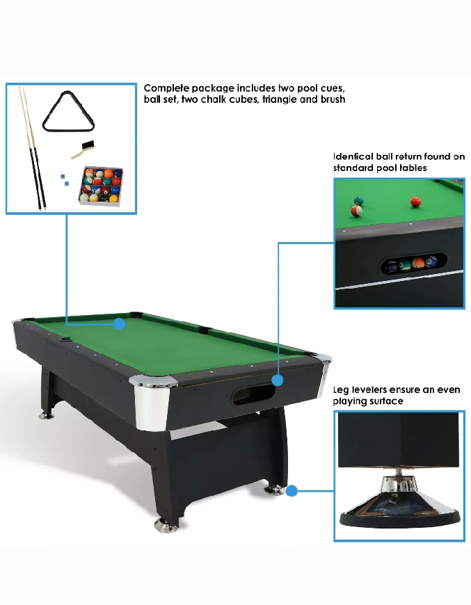 7ft Snooker Board (Complete Accessories)